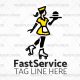 Fast Food Waitress Logo